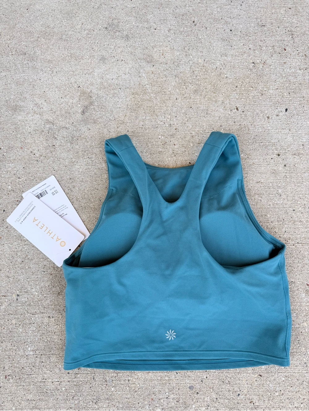 Athleta Teal Crop Tank Top Sz XS NWT